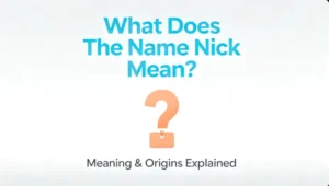What Does The Name Nick Mean?