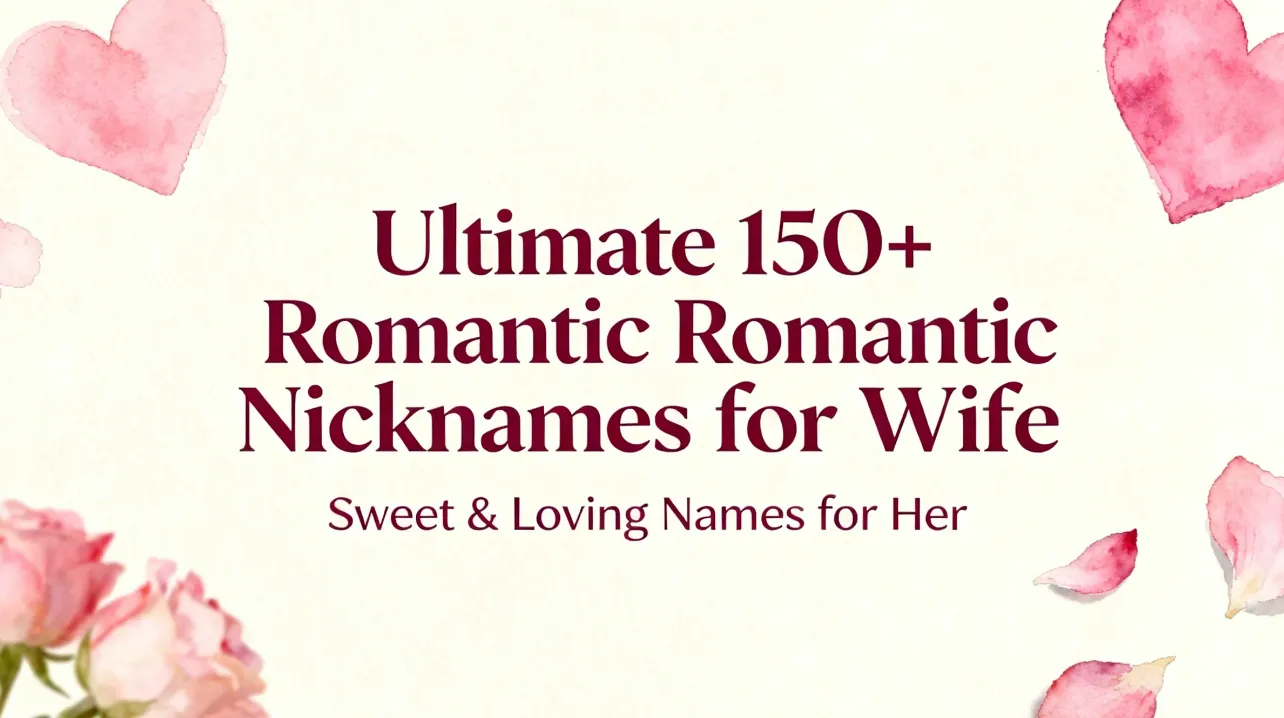 Ultimate 150+ Romantic Nicknames for Wife