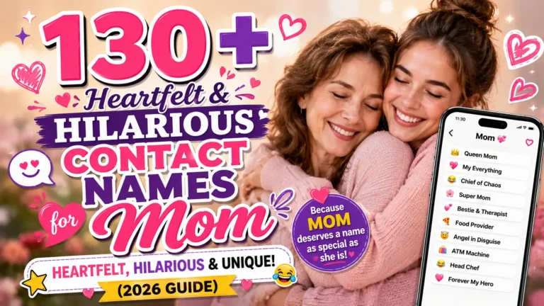 130+ Heartfelt & Hilarious Contact Names for Mom (2026 Guide)📱