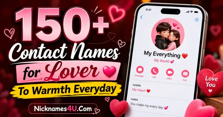 150+ Contact Names for Lover To Warmth Everyday