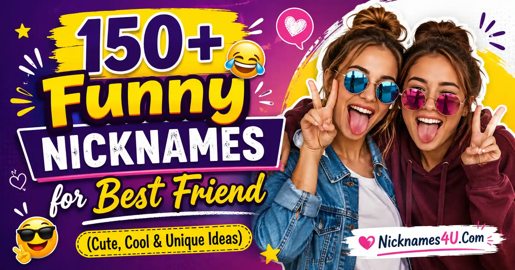 150+ Funny Nicknames for Best Friend (Cute, Cool & Unique Ideas)