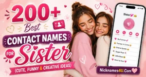 200+ Best Contact Names for Sister (Cute, Funny & Creative Ideas)