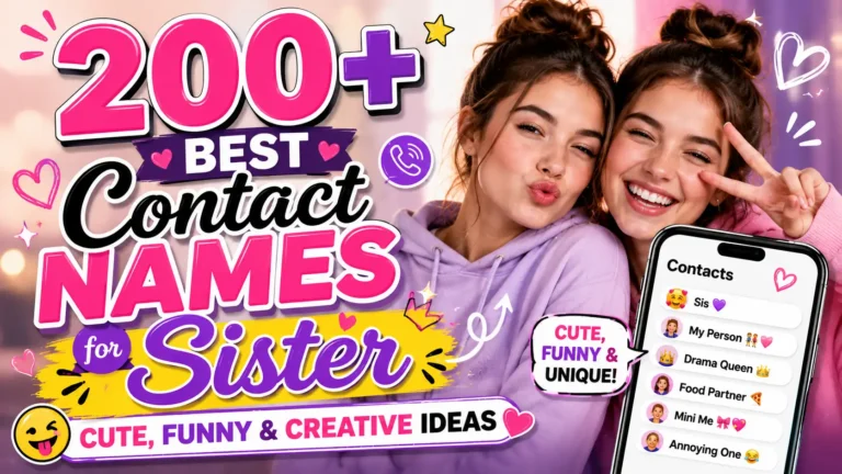 200+ Best Contact Names for Sister (Cute, Funny & Creative Ideas)