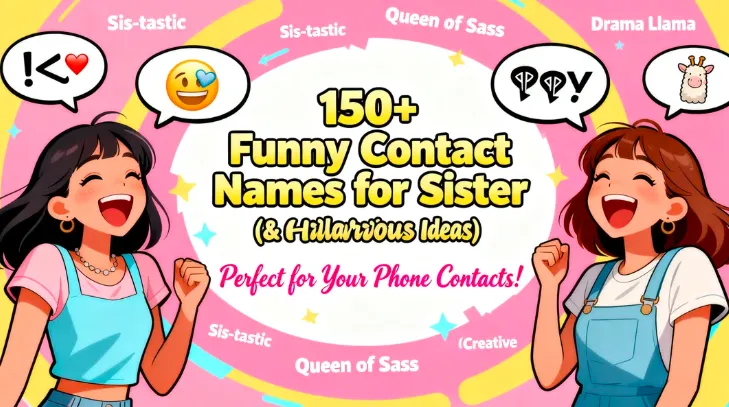 150+ Funny Contact Names for Sister (Creative & Hilarious Ideas)