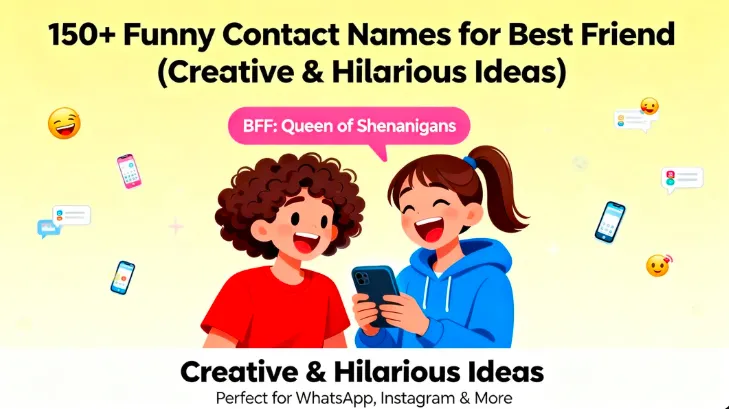 150+ Funny Contact Names for Best Friend (Creative & Hilarious Ideas)