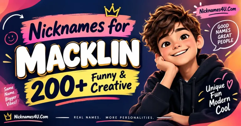 Nicknames for Macklin 200+ Funny & Creative