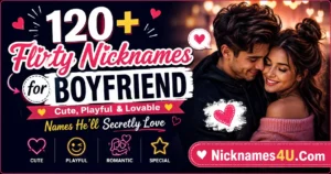 120+ Flirty Nicknames for Boyfriend Cute, Playful & Lovable Names He’ll Secretly Love