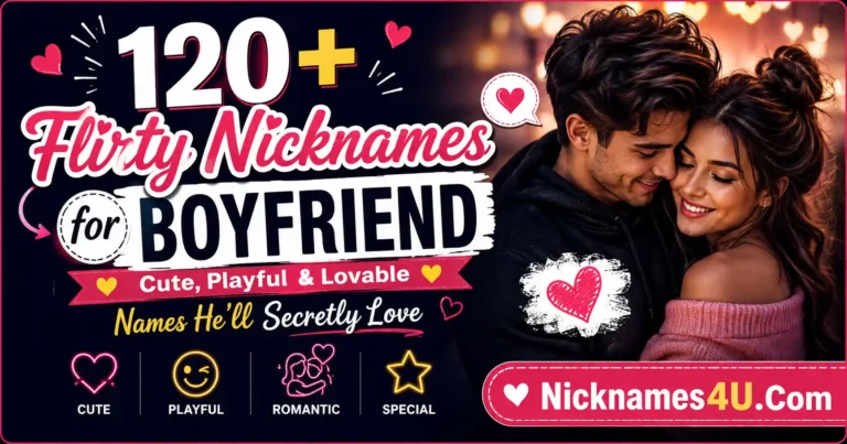 120+ Flirty Nicknames for Boyfriend Cute, Playful & Lovable Names He’ll Secretly Love