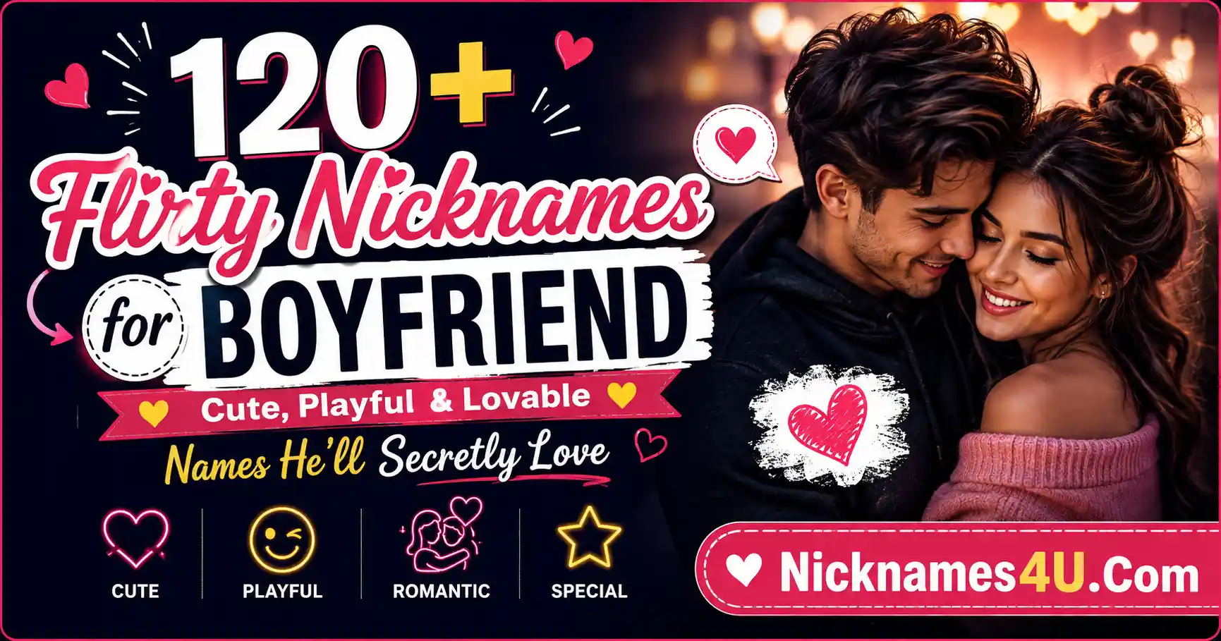 120+ Flirty Nicknames for Boyfriend Cute, Playful & Lovable Names He’ll Secretly Love