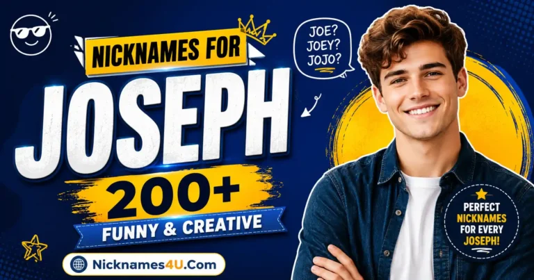 Nicknames for Joseph 200+ Funny & Creative