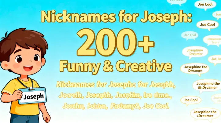 Nicknames for Joseph 200+ Funny & Creative