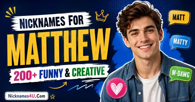 Nicknames for Matthew 200+ Funny & Creative