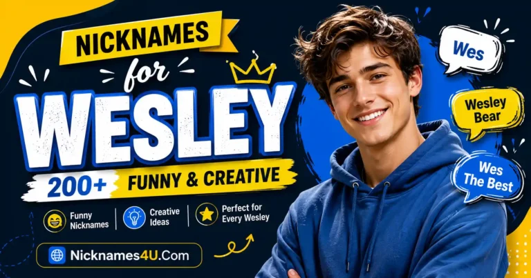 Nicknames for Wesley 200+ Funny & Creative