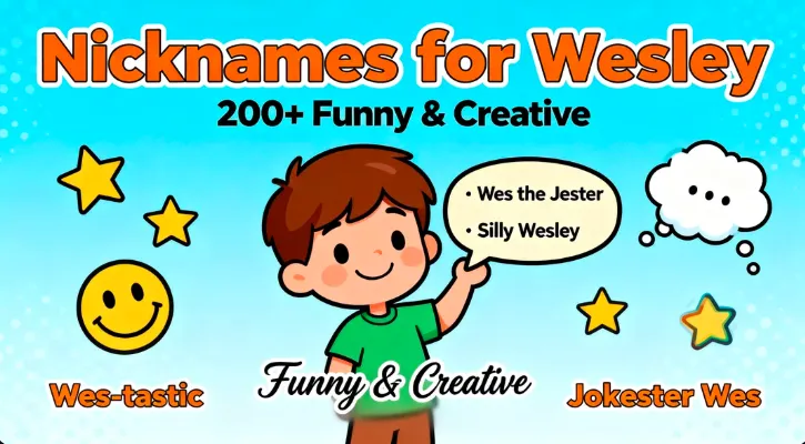 Nicknames for Wesley 200+ Funny & Creative