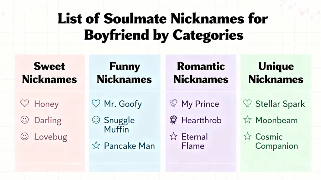 Soulmate Nicknames for Boyfriend
