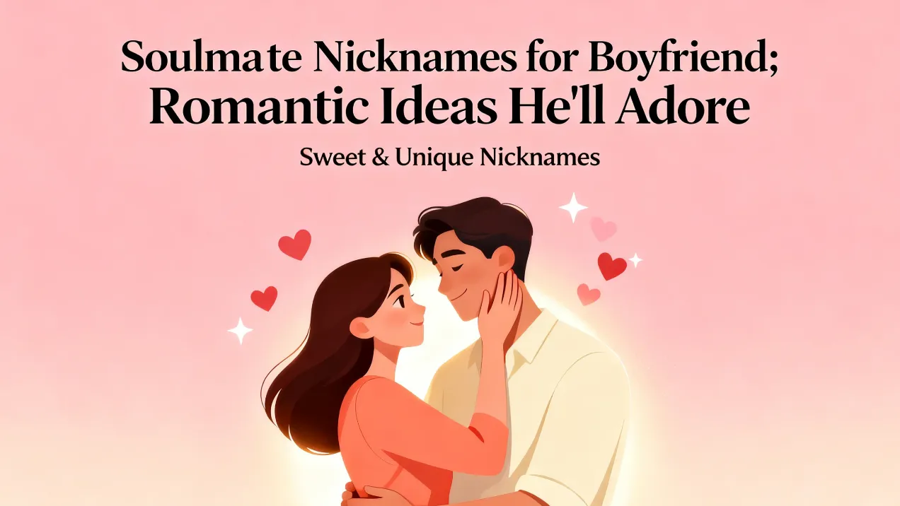 Soulmate Nicknames for Boyfriend Romantic Ideas He'll Adore