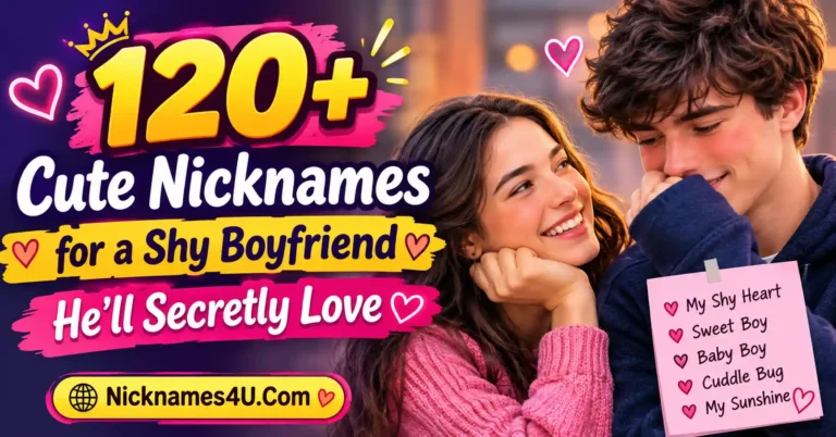 120+ Cute Nicknames for a Shy Boyfriend He’ll Secretly Love