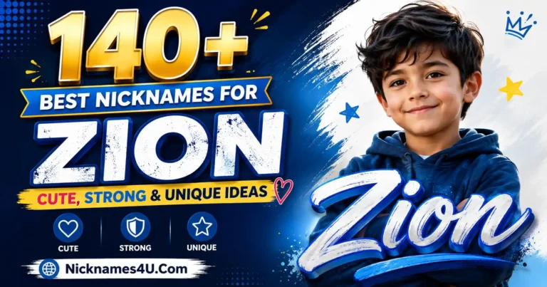 140+ Best Nicknames for Zion Cute, Strong & Unique Ideas