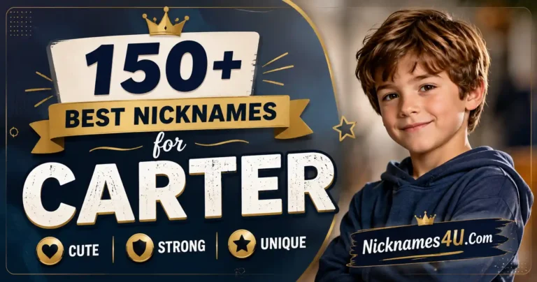 150+ Best Nicknames for Carter Cute, Strong & Unique Ideas