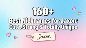 160+ Best Nicknames for Jaxon Cute, Strong & Totally Unique
