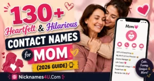130+ Heartfelt & Hilarious Contact Names for Mom (2026 Guide)📱