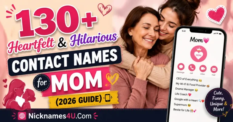 130+ Heartfelt & Hilarious Contact Names for Mom (2026 Guide)📱