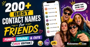 200+ Best Contact Names for Friends Funny, Savage & Cute (2026 Edition)