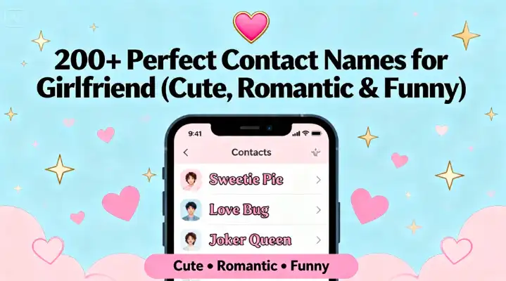 200+ Perfect Contact Names for Girlfriend (Cute, Romantic & Funny)