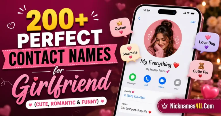 200+ Perfect Contact Names for Girlfriend (Cute, Romantic & Funny)