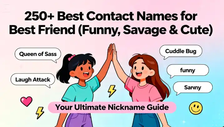 250+ Best Contact Names for Best Friend (Funny, Savage & Cute)