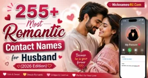 255+ Most Romantic Contact Names for Husband (2026 Edition)💖