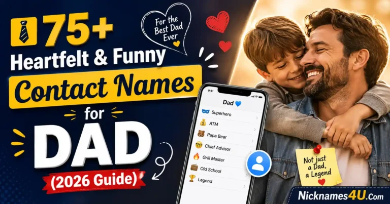 👔 75+ Heartfelt & Funny Contact Names for Dad (2026 Guide)