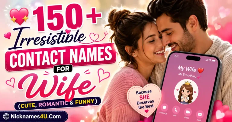 💖 150+ Irresistible Contact Names for Wife (Cute, Romantic & Funny)