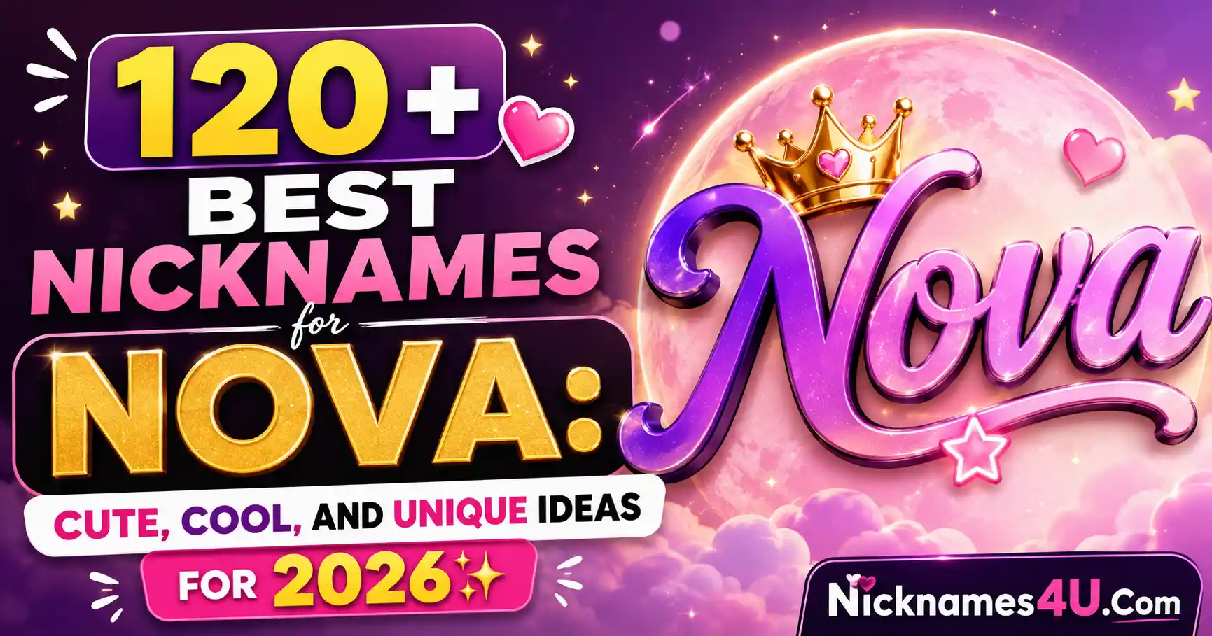 120+ Best Nicknames for Nova Cute, Cool, and Unique Ideas for 2026✨