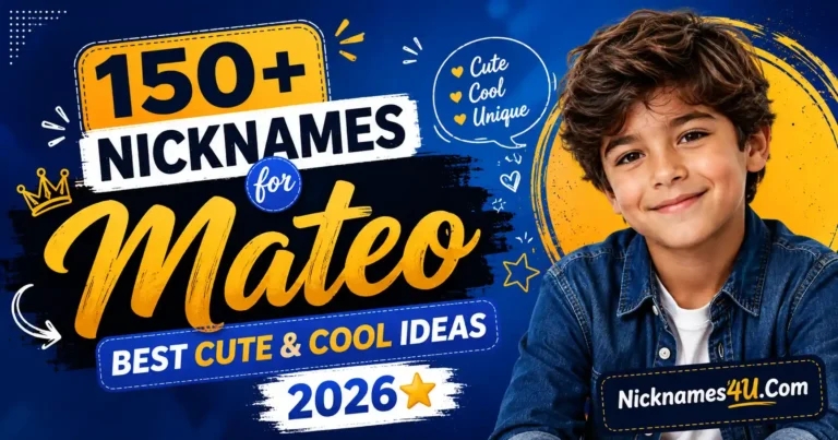 150+ Nicknames for Mateo Best Cute & Cool Ideas 2026🌟