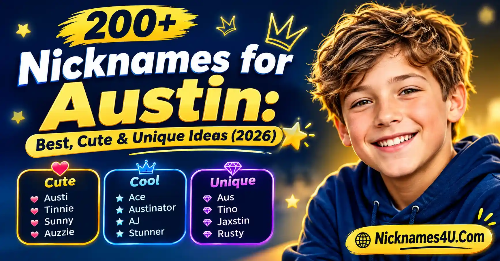 200+ Nicknames for Austin Best, Cute & Unique Ideas (2026) 🌟