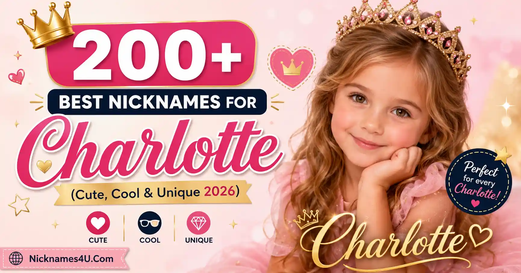 👑 200+ Best Nicknames for Charlotte (Cute, Cool & Unique 2026)