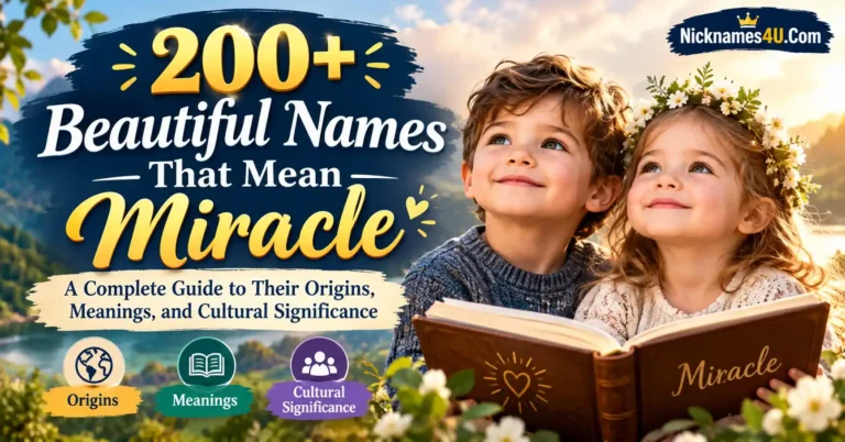 200+ Beautiful Names That Mean Miracle A Complete Guide to Their Origins, Meanings, and Cultural Significance