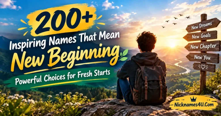 200+ Inspiring Names That Mean New Beginning Powerful Choices for Fresh Starts