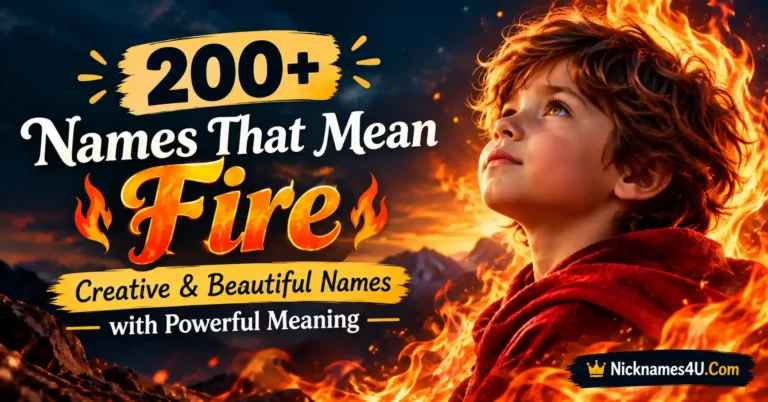 200+ Names That Mean Fire Creative & Beautiful Names with Powerful Meaning