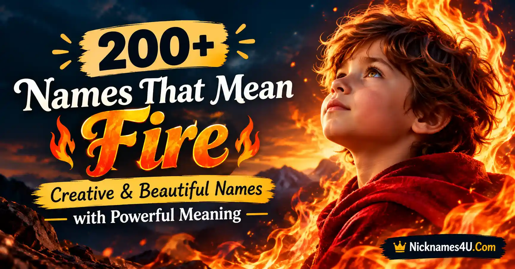 200+ Names That Mean Fire Creative & Beautiful Names with Powerful Meaning