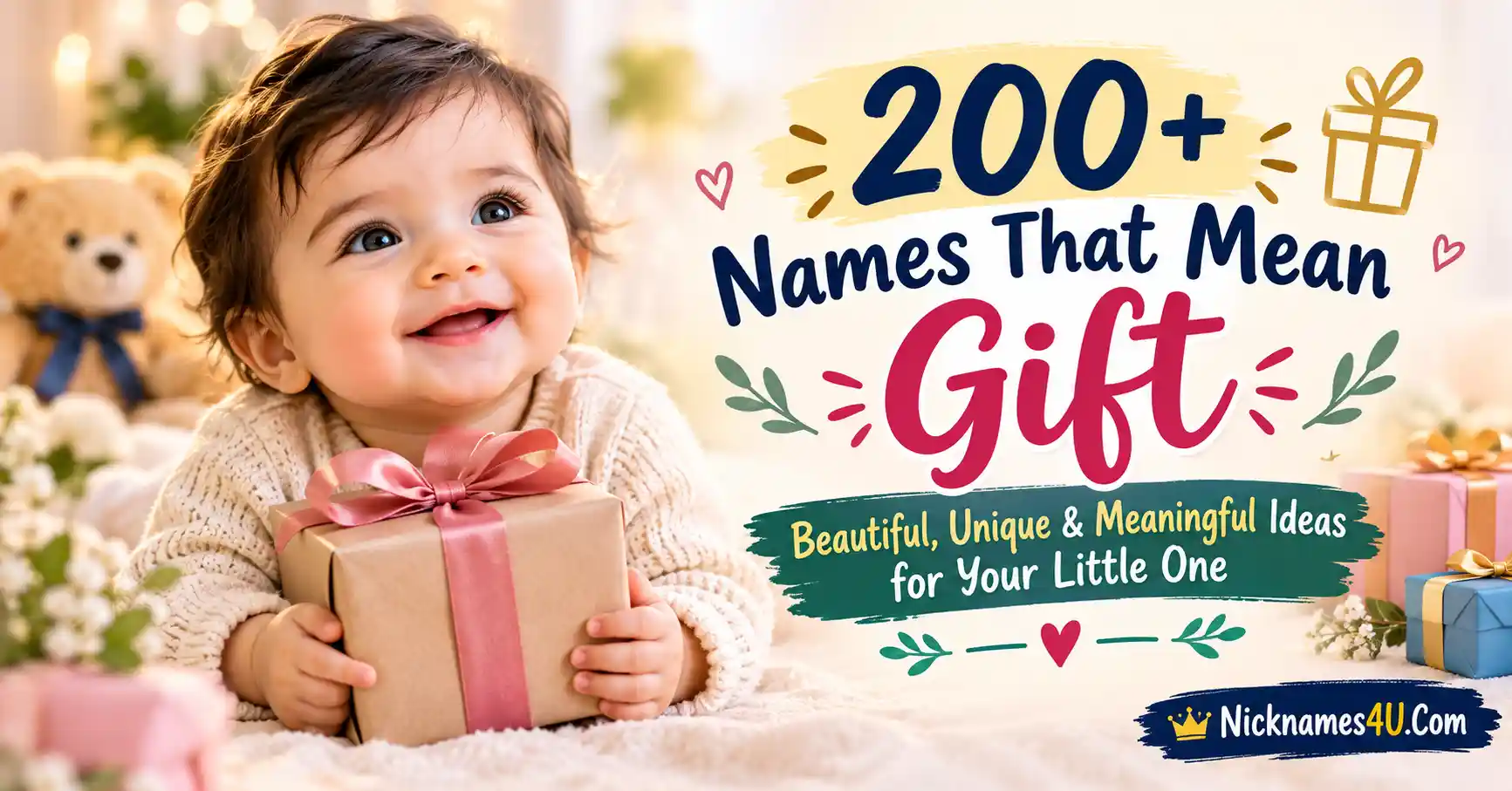 200+ Names That Mean Gift Beautiful, Unique & Meaningful Ideas for Your Little One