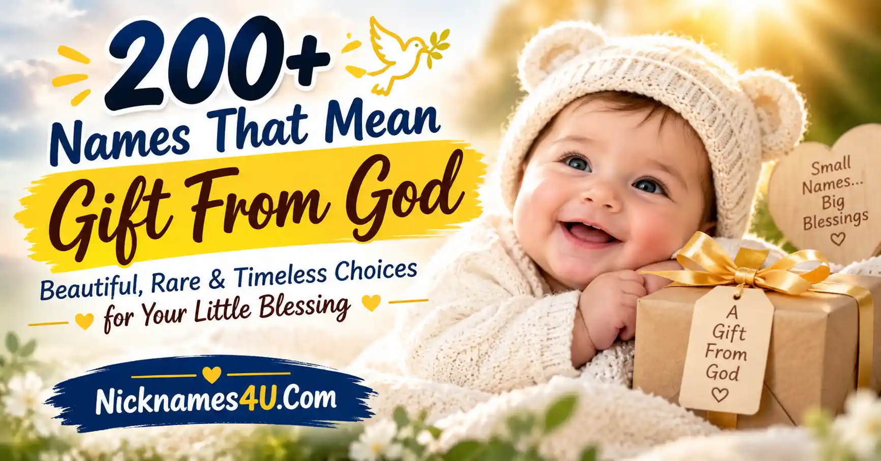 200+ Names That Mean Gift From God Beautiful, Rare & Timeless Choices for Your Little Blessing