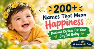 200+ Names That Mean Happiness Radiant Choices for Your Joyful Baby