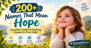 200+ Names That Mean Hope Beautiful, Unique & Inspiring Choices for Your Child