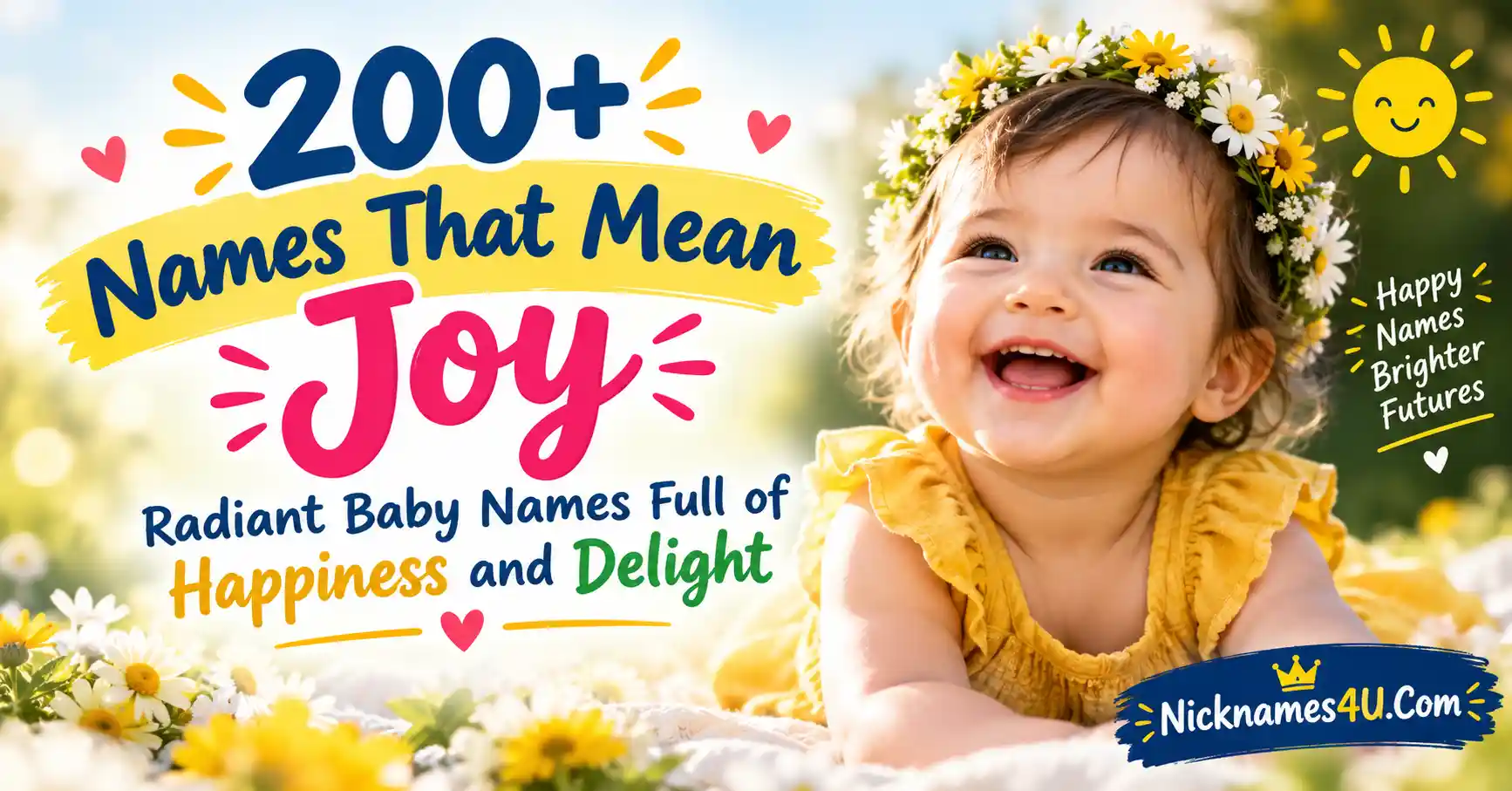200+ Names That Mean Joy Radiant Baby Names Full of Happiness and Delight