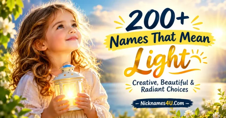 200+ Names That Mean Light Creative, Beautiful & Radiant Choices