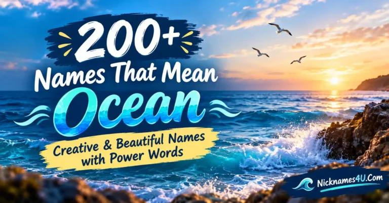 200+ Names That Mean Ocean Creative & Beautiful Names with Power Words