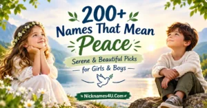 200+ Names That Mean Peace Serene & Beautiful Picks for Girls & Boys