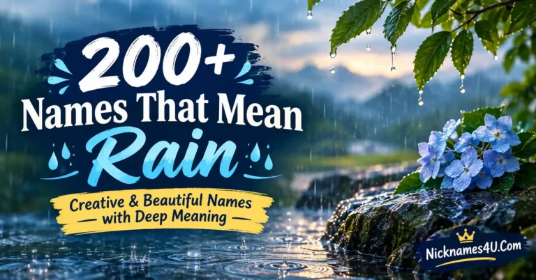 200+ Names That Mean Rain Creative & Beautiful Names with Deep Meaning